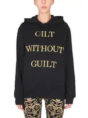 [Moschino] Moschino-"Gilt Without Guilt" Sweatshirt-Donna 38