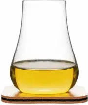 Sagaform Whiskey Tasting, Set of 2 Glasses with Coasters, 5 oz, Clear