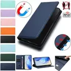 RFID BLOCKING Leather Magnetic Wallet Case For iPhone 16e 15 14 13 12 11 Pro Max