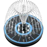 Cubilan Solar Powered Fountain Built-In 2000 Battery W / 7 Nozzle + 4 Fixer