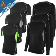 Men Short Sleeve Compression Shirt Base Layer Tight Top Fitness Activewear Sport