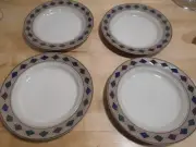 4 Mikasa Stone Craft TERRAZZO Pattern 8" Salad Plates CF309
