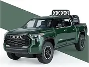 Scale Finished Model Car 1:24 Scale for Toyota Tundra Truck Alloy Diecast Simulation Model Car Exquisite Collection Souvenir Die-cast Vehicle(Green)