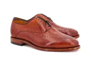 NEW WITH BOX | $425 ALLEN EDMONDS 9.5 3E WEYBRIDGE CHILI CAPTOE OXFORD BALMORAL