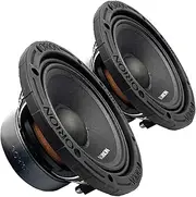 Orion XTR XTX658DC High Efficiency 6.5" Mid-Range Dust Cap Loudspeakers, 1400W Max Power, 350W RMS, 8 Ohm, 1.5" Voice Coil - Pro Car Audio Stereo, Midrange Speakers (Pair)