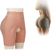 [JYACANS] Silicone Panties Hips Lifter Shaper Control Shorts, Open Crotch Buttocks Enhancer Panty Fake Ass for Women Cosplay