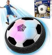 Hover Soccer Ball, Kids Toys for Boys Girls Age 3 4 5 6, Sport Indoor Outdoor Floating Soccer Boys Toys with Led Lights ＆ Foam Cushion, Football Game Birthday for 8-12 Year Old Boy Gift