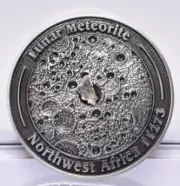 LUNAR METEORITE NWA in COLLECTORS COIN 11273 Found 2017 Algeria MT98