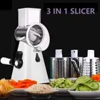 3in1 Multi-function Food Vegetable Manual Rotary Drum Grater Chopper Slicer Tool