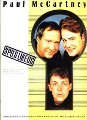 PAUL McCARTNEY SPIES LIKE US SHEET MUSIC CHEVY CHASE AKROYD 1985 BEATLES NEW