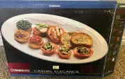 NIB 1995 Corningware Serving Platter Oval Casual Elegance 14" x 10" White H14