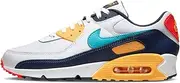 [Nike] Air Max 90 Men's Shoes (HF4860-100, White/Thunder Blue/Racer Pink/Dusty Cactus)