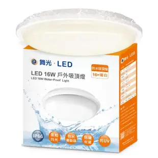 【DanceLight 舞光】LED 防水膠囊吸頂燈 2-3坪 16W IP66(LED 防水膠囊吸頂燈 2-3坪 16W IP66)