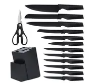 14 Pieces Non-Stick Ultra Sharp Chef Knife Set Dishwasher Safe High Carbon Stainless Steel Knife