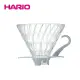 《HARIO》V60白色02玻璃濾杯 VDG-02W 1~4杯