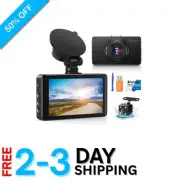 Car Dash Cam with Front & Rear View, G-Sensor and Continuous Recording
