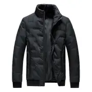 Plus Size 8XL Men's Cotton Jacket Winter Korean Short Thick Warm Cotton-padded Jacket black