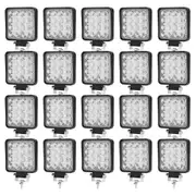 LIGHTFOX 20pcs LED Work Driving Light Flood Square Fog Lamp Reverse Offroad 4WD