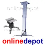 Projector Ceiling Mount Bracket drop from 1000mm -1800mm Tilt white colour