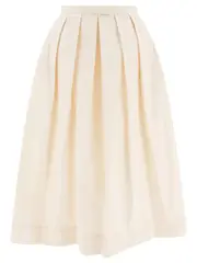 [Sandbeige] Sandbeige-Gonne Bianco-Donna L White