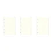 3x 60pc Filofax Pocket Notebook Paper Refill Coloured Stationery Pastel Plain
