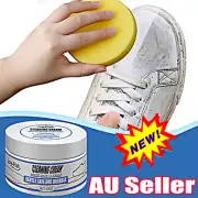 White Shoes Cleaning Stain Whitening Cleaner Dirt Cream With Wipe Sponge GV