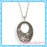 Brighton Baroness Pendant Silver Crystal Flower Necklace NWT $58