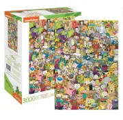 NEW Aquarius Jigsaw Puzzles Deluxe 3000 Piece Puzzle - Nickelodeon Cast Collage