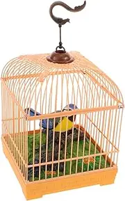 ERINGOGO Sound Activated Chirping Bird Realistic Singing Bird in Charming Birdcage Design Interactive Battery Operated Pet for Adults Fun Home Decor Addition