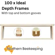 100 x IDEAL DEPTH UNASSEMBLED BEE FRAMES BEEHIVE BEE HIVE PINE FLAT PACK FRAME