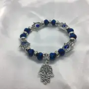 Evil Eye Beaded Bracelet Unisex Stretch Protection & Blessings New 1773