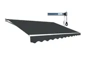 Motorised Outdoor Folding Arm Awning Retractable Sunshade Canopy Grey 3.0m x 2.5m