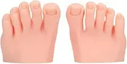 FashionCha Fake Foot Training Model with Toes, Realistic Half Foot, Flexible, Multifunctional, Professional Soft Nail Mannequin in, Light Skin Color