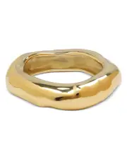 Alexis Bittar Molten Wide Bangle Bracelet in 14K Gold Plated