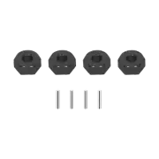 SpeedTek RC CNC Aluminum 12mm Hex Wheel Hub Set (4) (5mm Offset) (Black)