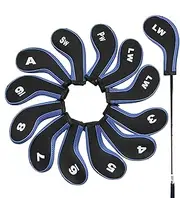 Golf Iron Covers | 12X Golf Headcovers,Number Alphabet Design Golf Equipment, Sports Fan Club in All Weather Conditions, Compatible with All Brands for Driver