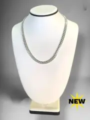 New - 6.9mm Cuban Chain in Solid .925 Sterling Silver - 20" (TRP050859)