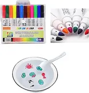 Magical Water Painting Pen,Doodle Water Floating Painting Marker Pens,Painting Floating Marker Pens with a Ceramic Spoon for Kids Adult Gift (12 Color Set + Spoon)