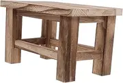 KITANDOVE Wooden Step Stool for Bathroom Compact Rustic Stool for Changing Shoes Ergonomic Design for Comfort Solid Wood Construction for Adults