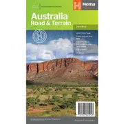 Hema Large Australia Road & Terrain Map