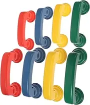 HEALSOPTHY Interactive Kids Phone Toy 8pcs Plastic Handset Simulation Phone for Pretend Play and Social Interaction