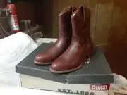 NWB Dingo Mens Size 10.5 D BRANDY 9" Lefty Pull On Western Leatger Boots DI 212