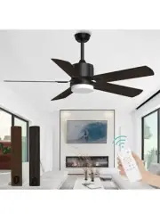 Jayjuly Ceiling Fans with Lights and Remote, 60 Inch Outdoor Modern Fan with ...