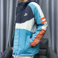 在飛比找Yahoo!奇摩拍賣優惠-～尤尚運動服～ Puma 彪馬 運動棉服男 拼色連帽羽絨棉衣