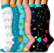 Compression Socks for Women & Men Circulation-Compression Socks 20-30 Mmhg-Best for Running,Medical,Nurse,Travel,Cycling