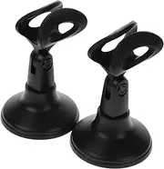 Gatuida 2pcs Adjustable Microphone Desk Stand with Round Base Versatile Boom Mic Holder for Recording Live Streaming and Presentations Easy Setup Stable Design