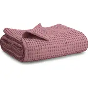 Comfy Cubs Baby Waffle Blankets in Mauve at Nordstrom One Size
