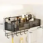 Bathroom Shelf with Towel Bar Shower Organizer for Kitchen Laundry Room Home