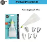 8Pcs Cake Decorating Tool Kit Baking Piping Cream Icing Nozzle Pastry DIY