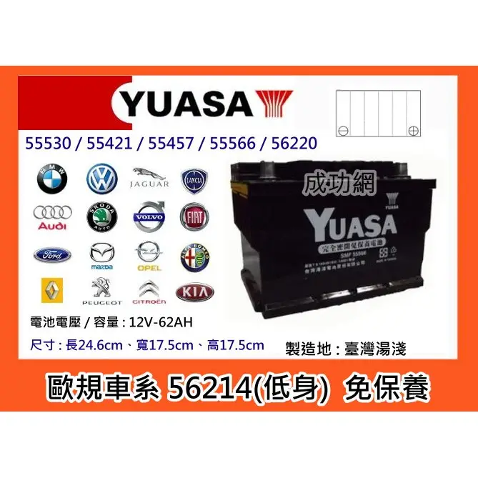 Yuasa湯淺汽車電池56214-smf的比價推薦- 2026年04月|飛比價格